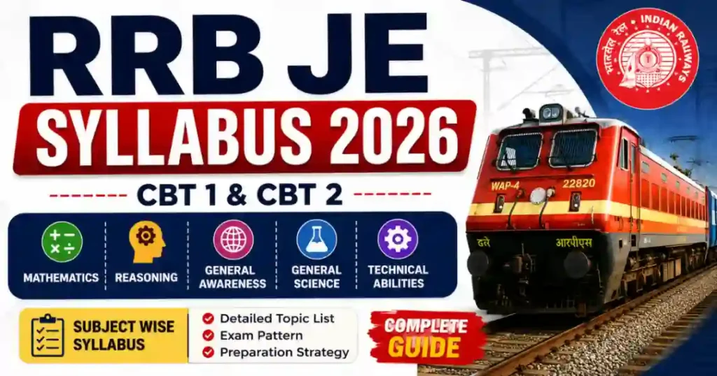 RRB JE Syllabus 2026 for CBT 1 and CBT 2