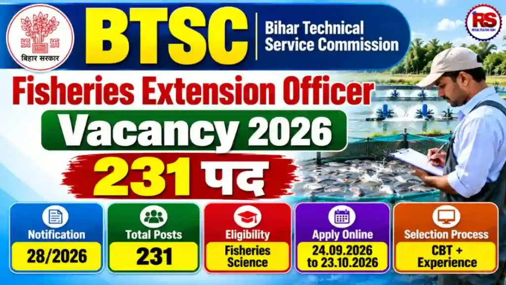 BTSC Fisheries Extension Officer Form 2026