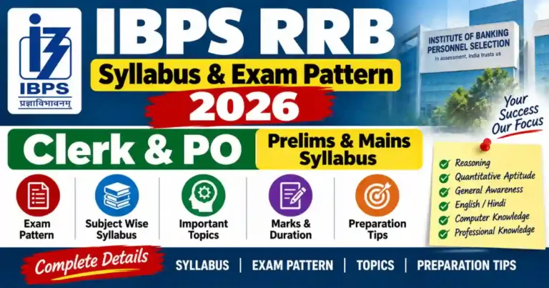 IBPS RRB Syllabus 2026 – Prelims & Mains Subject Wise Syllabus & Exam Pattern