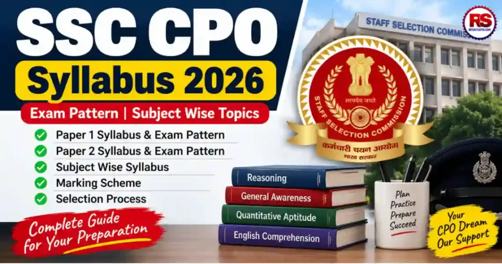 SSC CPO Syllabus & Exam Pattern 2026